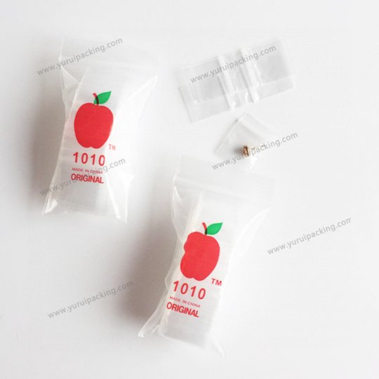 Apple Brand Mini Zip Lock Baggie, 1010 Clear