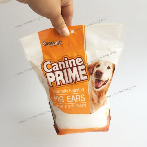 Flat Bottom Plastic Animal Feed 1.5kg Pet Dog Food Bag