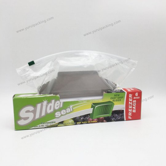 Slider Zip Bags 7''x8'', Clear