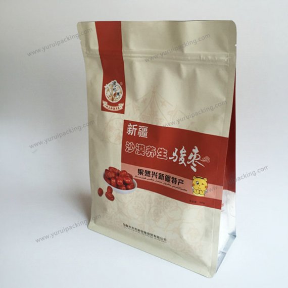 Custom Printing Stand Up Nut Packaging Bag With Resealable Zip