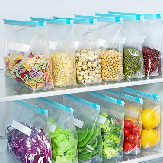 YURUI Custom Food Freezer Storage Preservation Packaging Slider Ziplock Bag
