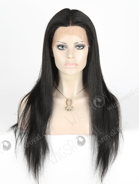 In Stock Brazilian Virgin Hair 20" Straight Color 1# Full Thin Skin Wig FLW-04265-305