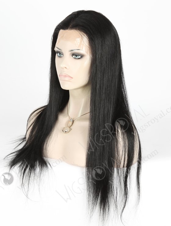 In Stock Brazilian Virgin Hair 20" Straight Color 1# Full Thin Skin Wig FLW-04265-304