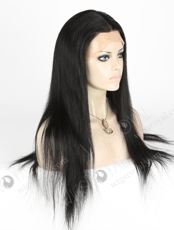 In Stock Brazilian Virgin Hair 20" Straight Color 1# Full Thin Skin Wig FLW-04265-307