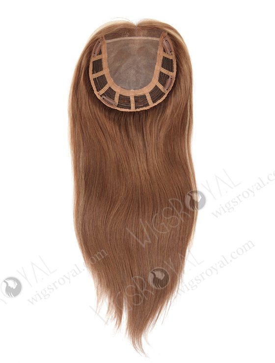In Stock 7"*7" European Virgin Hair 16" Straight 9# with T9/22# Highlights Mono Top Hair Topper-050-265