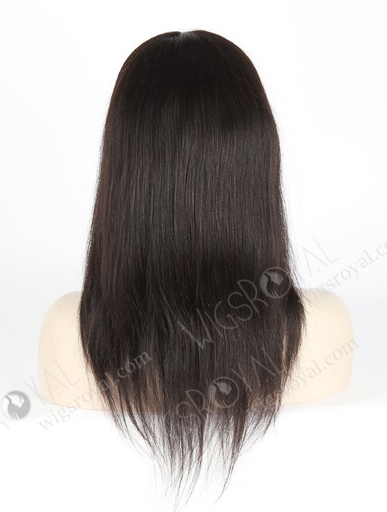 In Stock Indian Remy Hair 14" Light Yaki Natural Color Silk Top Full Lace Wig STW-004-284