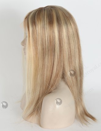 In Stock European Virgin Hair 14" Straight T9/22# with 9# Highlights Color Lace Front Silk Top Glueless Wig GLL-08002