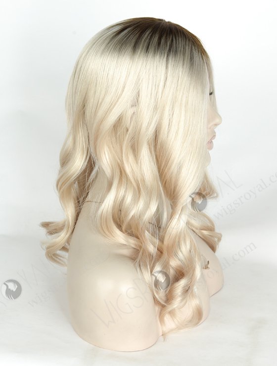 In Stock European Virgin Hair 16" One Length Bouncy Curl T9/White Color 8"×8" Silk Top Wefted Hair Topper-023-692