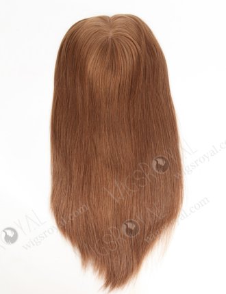 In Stock European Virgin Hair 16" One Length Straight 9# Color 5.5"×5.5" Silk Top Wefted Kosher Topper-022