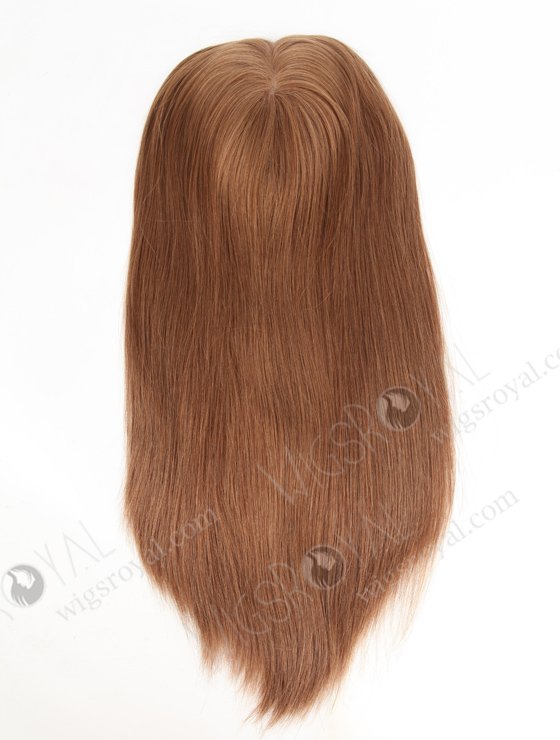 In Stock European Virgin Hair 16" One Length Straight 9# Color 5.5"×5.5" Silk Top Wefted Kosher Topper-022-429