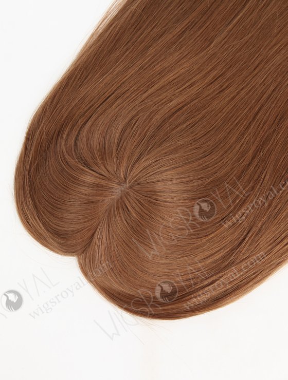 In Stock European Virgin Hair 16" One Length Straight 9# Color 5.5"×5.5" Silk Top Wefted Kosher Topper-022-434