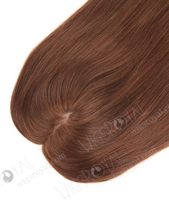 In Stock European Virgin Hair 16" One Length Straight 4# Color 5.5"×5.5" Silk Top Wefted Kosher Topper-006-425