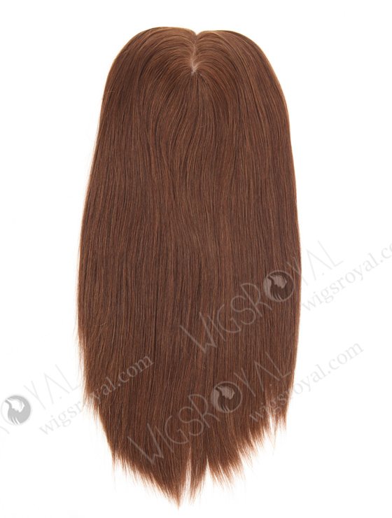 In Stock European Virgin Hair 16" One Length Straight 4# Color 5.5"×5.5" Silk Top Wefted Kosher Topper-006-426
