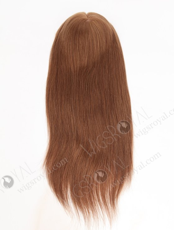 In Stock European Virgin Hair 18" Straight 9# Color 7"×8" Silk Top Open Weft Human Hair Topper-003-390