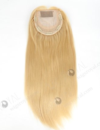 In Stock European Virgin Hair 16" One Length Straight 22# Color 5.5"×5.5" Silk Top Wefted Hair Topper-016