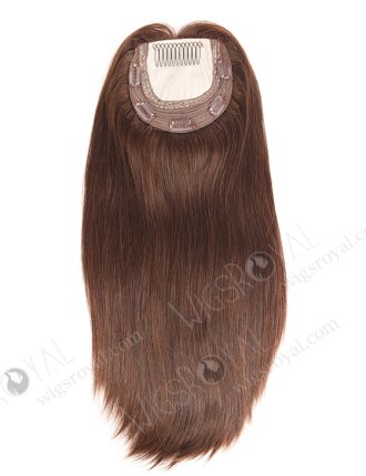 In Stock European Virgin Hair 16" one length Straight 2a# Color 5.5"×5.5" Silk Top Wefted Kosher Topper-024