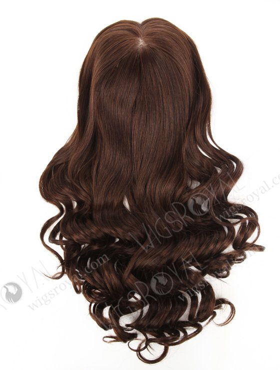 In Stock European Virgin Hair 18" One Length Bouncy Curl 2a# Color 8"×8" Silk Top Wefted Hair Topper-031-675