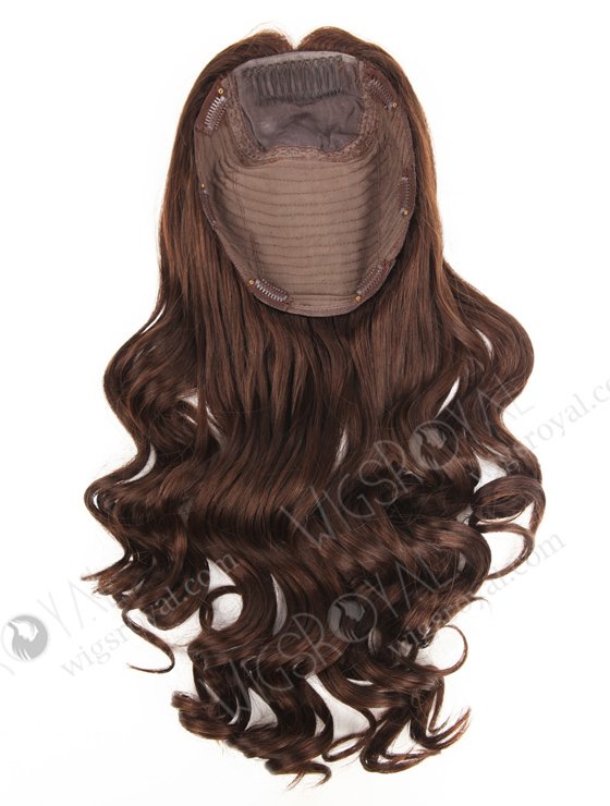In Stock European Virgin Hair 18" One Length Bouncy Curl 2a# Color 8"×8" Silk Top Wefted Hair Topper-031-674