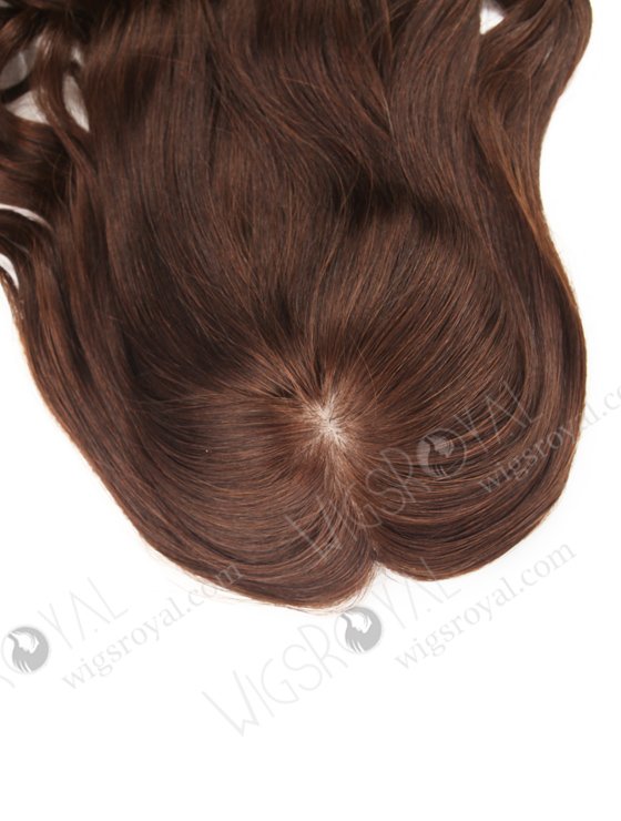 In Stock European Virgin Hair 18" One Length Bouncy Curl 2a# Color 8"×8" Silk Top Wefted Hair Topper-031-678