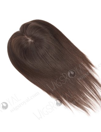 Silk Base Short Hair Toppers Best Quality Unprocessed Cuticle Aligned Virgin Hair | In Stock 5.5"*6" European Virgin Hair 12" Natural Straight Natural Color Silk Top Hair Topper-007