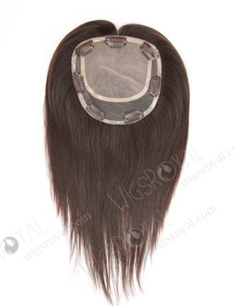 Silk Base Short Hair Toppers Best Quality Unprocessed Cuticle Aligned Virgin Hair | In Stock 5.5"*6" European Virgin Hair 12" Natural Straight Natural Color Silk Top Hair Topper-007