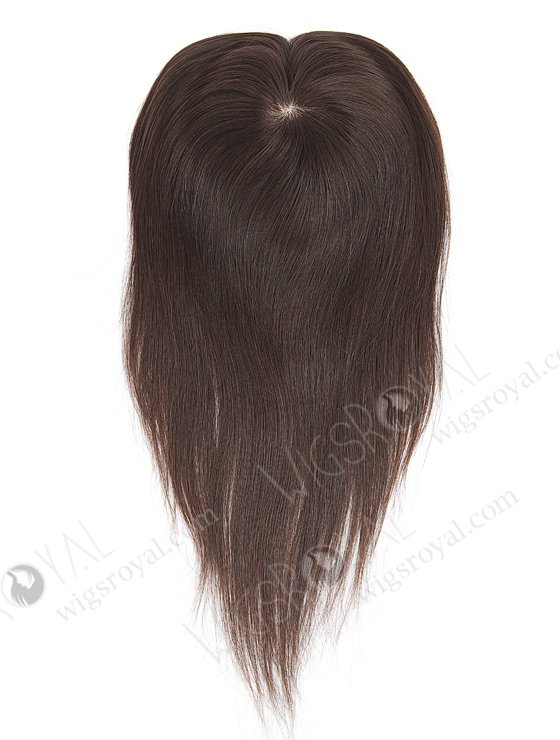 Seamless Silk Base Human Hair Toppers | In Stock 5.5"*6" European Virgin Hair 14" Natural Straight Natural Color Silk Top Hair Topper-008-721
