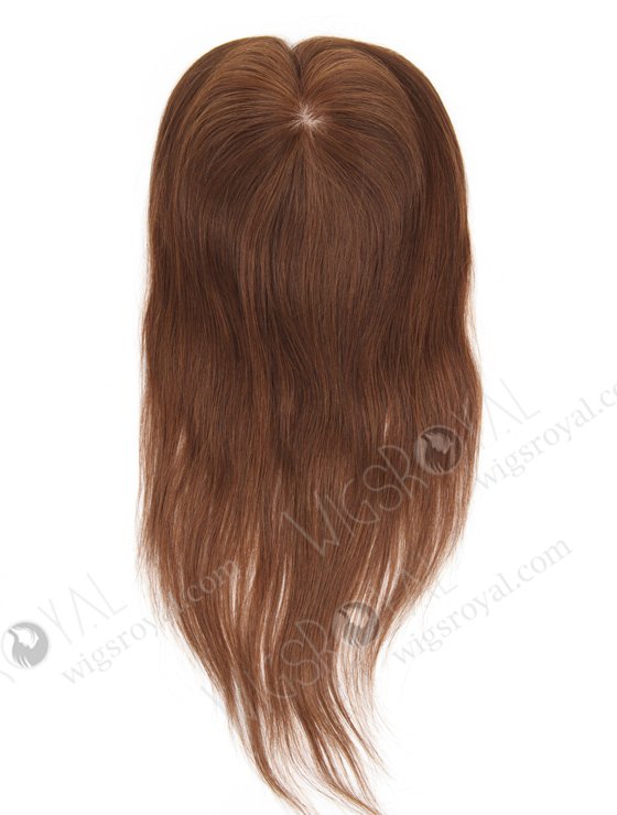 Best Silk Top Human Hair Toppers for Women with Thin Hair | In Stock 5.5"*6" European Virgin Hair 16" Straight Color 4# Silk Top Hair Topper-035-759