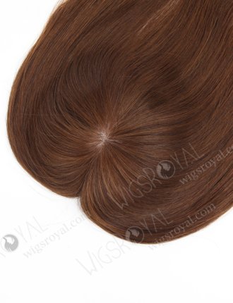 In Stock 5.5"*6" European Virgin Hair 16" Straight Color 4# Silk Top Hair Topper-035