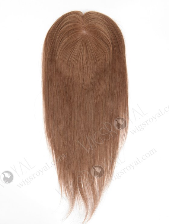 In Stock 5.5"*6" European Virgin Hair 16" Straight Color 9# Silk Top Hair Topper-036-774