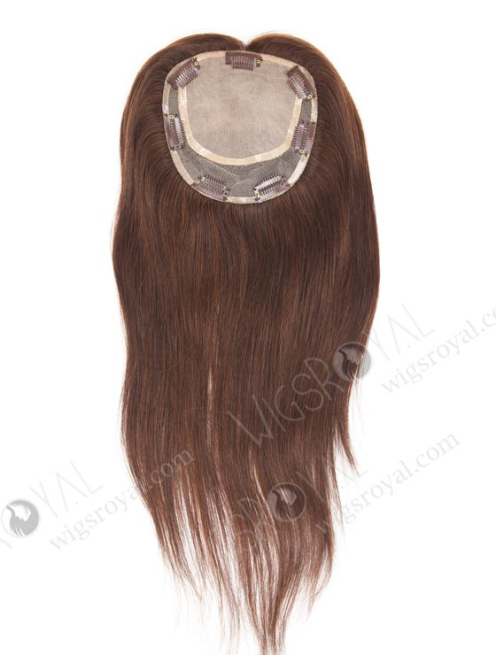 High Quality Remy Hair Crown Toppers Hair Piece | In Stock 5.5"*6" European Virgin Hair 16" Straight Color 2a# Silk Top Hair Topper-040-741