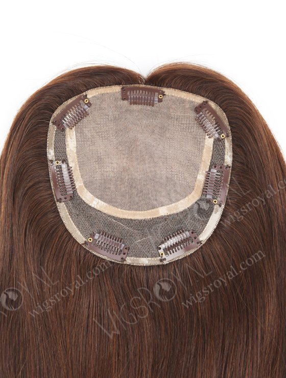 High Quality Remy Hair Crown Toppers Hair Piece | In Stock 5.5"*6" European Virgin Hair 16" Straight Color 2a# Silk Top Hair Topper-040-742
