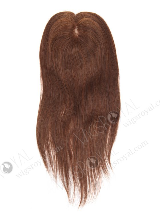 Clip In Crown Filler Hair Pieces Chocolate Brown Premium Remy Human Hair Topper | In Stock 5.5"*6" European Virgin Hair 16" Straight Color 3# Silk Top Hair Topper-053-752