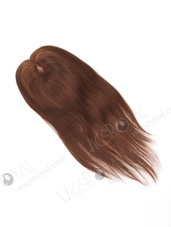 Clip In Crown Filler Hair Pieces Chocolate Brown Premium Remy Human Hair Topper | In Stock 5.5"*6" European Virgin Hair 16" Straight Color 3# Silk Top Hair Topper-053-753