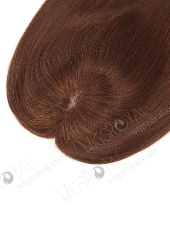 Clip In Crown Filler Hair Pieces Chocolate Brown Premium Remy Human Hair Topper | In Stock 5.5"*6" European Virgin Hair 16" Straight Color 3# Silk Top Hair Topper-053-754