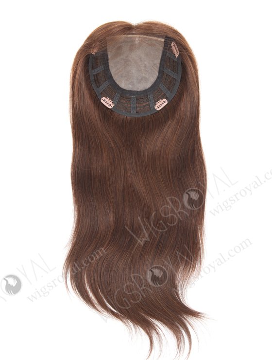 In Stock 7"*7" European Virgin Hair 16" Straight Color 2a# Mono Top Hair Topper-051-368