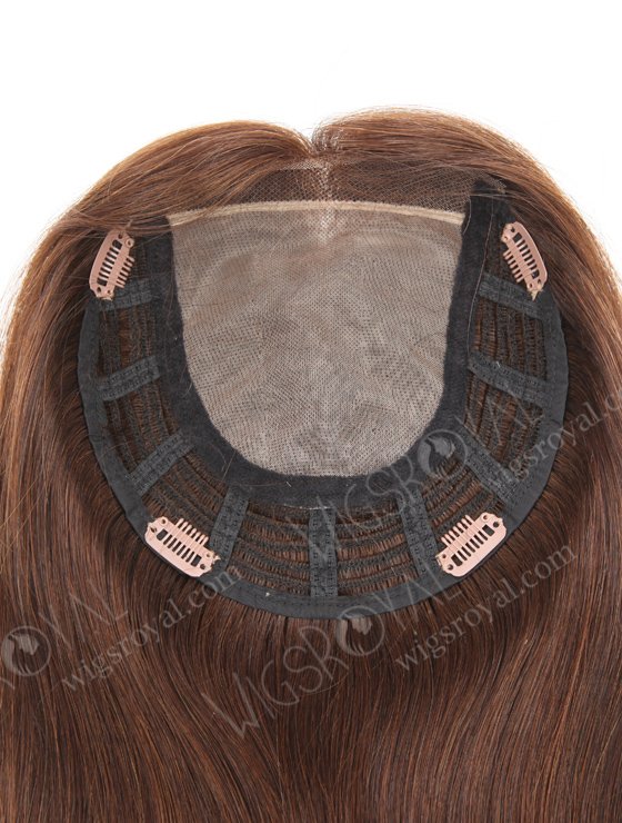 In Stock 7"*7" European Virgin Hair 16" Straight Color 2a# Mono Top Hair Topper-051-370