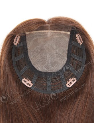 In Stock 7"*7" European Virgin Hair 16" Straight Color 2a# Mono Top Hair Topper-051