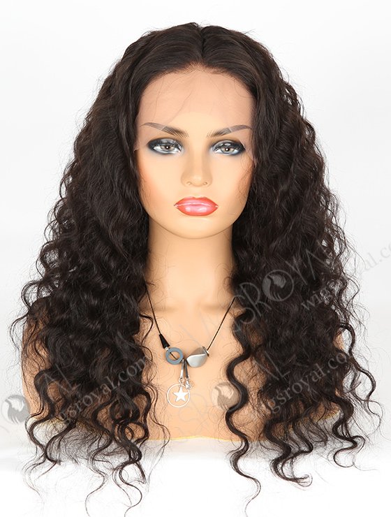 In Stock Indian Remy Hair 22" Deep Body Wave Natural Color Lace Front Wig SLF-01280-543