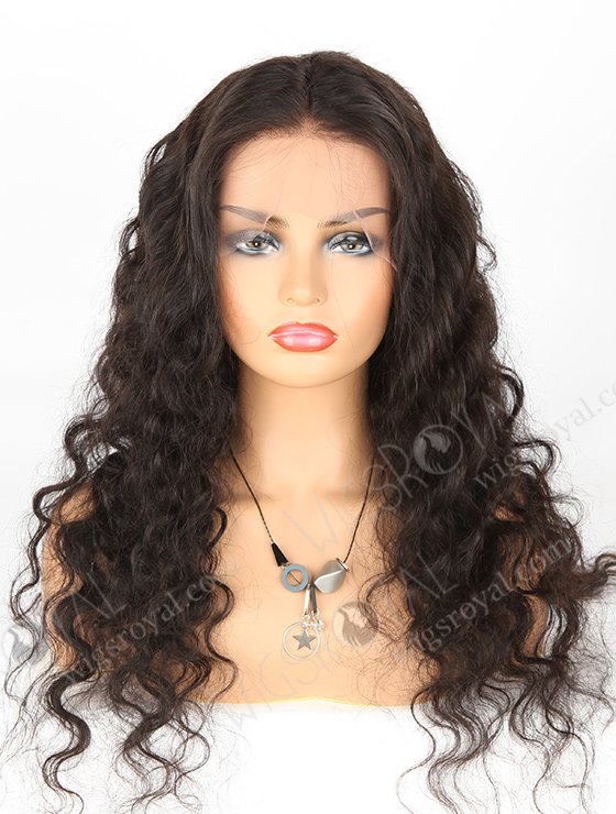 In Stock Indian Remy Hair 24" Deep Body Wave Natural Color Lace Front Wig SLF-01281-515