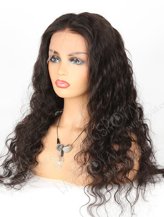 In Stock Indian Remy Hair 24" Deep Body Wave Natural Color Lace Front Wig SLF-01281-516