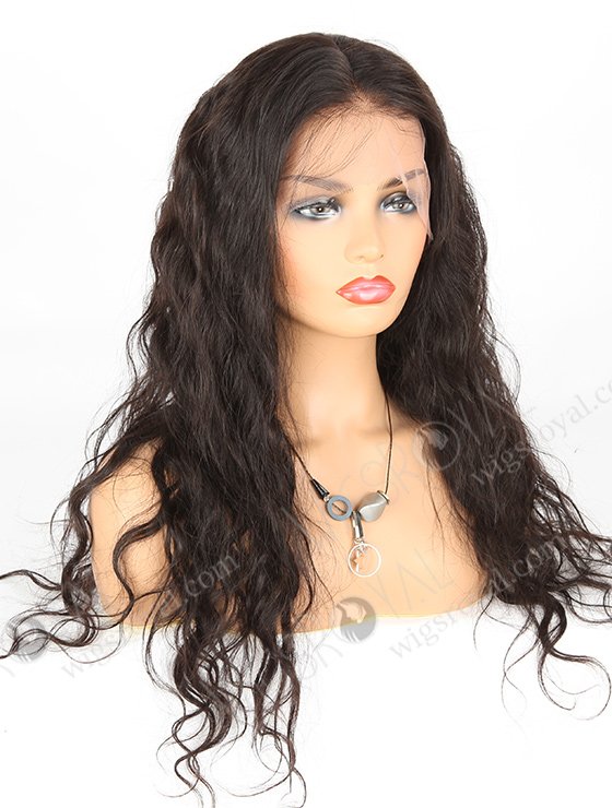 In Stock Indian Remy Hair 22" Natural Wave Natural Color Lace Front Wig SLF-01276-615