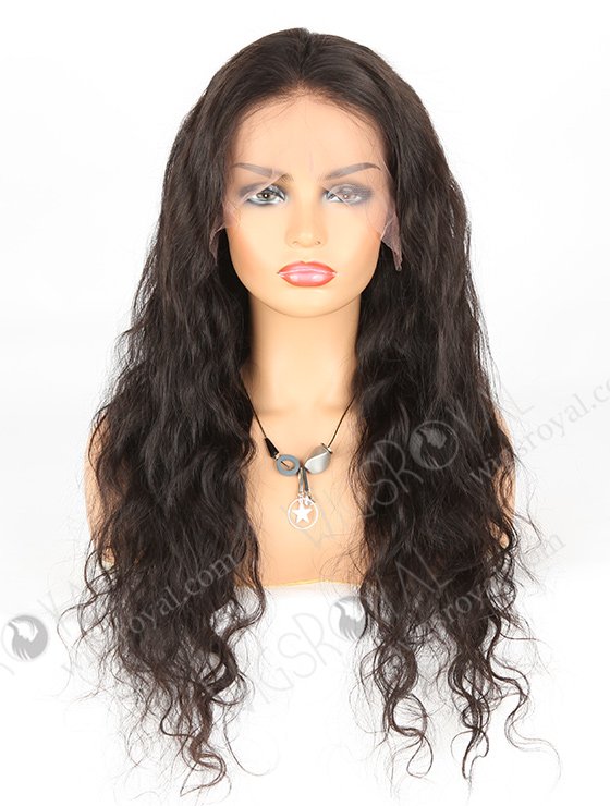 In Stock Indian Remy Hair 24" Natural Wave Natural Color Lace Front Wig SLF-01277-593