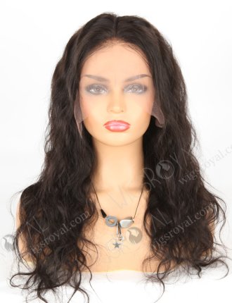In Stock Indian Remy Hair 20" Natural Wave Natural Color Lace Front Wig SLF-01275