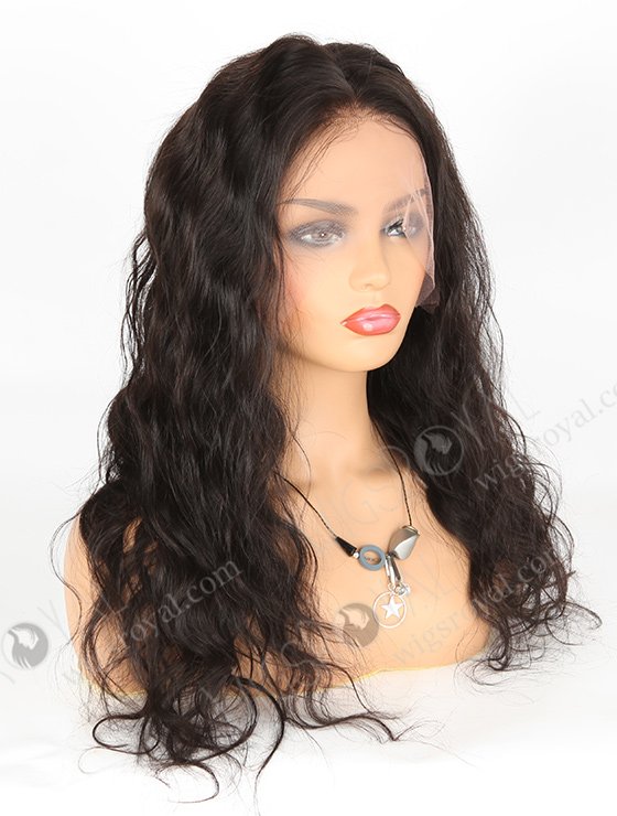 In Stock Indian Remy Hair 20" Natural Wave Natural Color Lace Front Wig SLF-01275-635