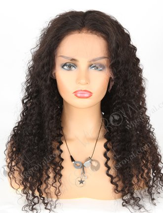 In Stock Indian Remy Hair 22" Deep Wave Natural Color Lace Front Wig SLF-01284