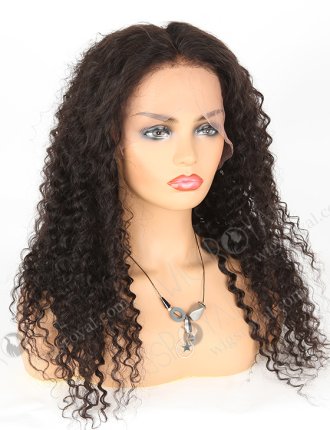 In Stock Indian Remy Hair 22" Deep Wave Natural Color Lace Front Wig SLF-01284
