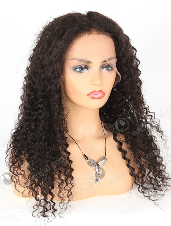 In Stock Indian Remy Hair 22" Deep Wave Natural Color Lace Front Wig SLF-01284-477