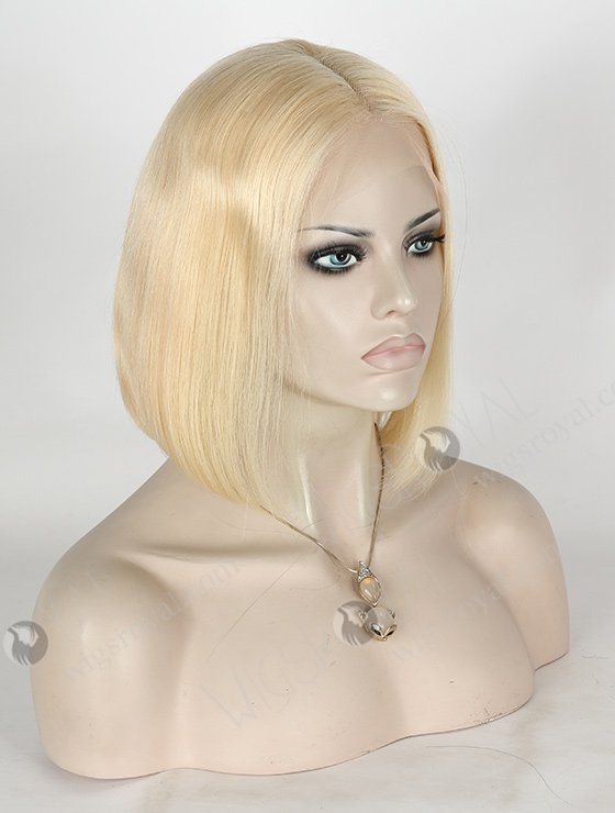 In Stock Indian Remy Hair 10" BOB Straight 613# Color Lace Front Wig SLF-01290-1089