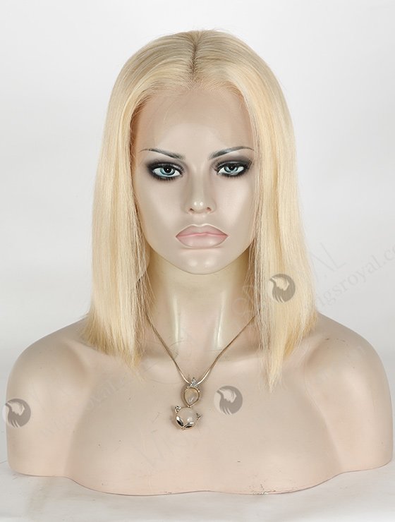In Stock Indian Remy Hair 12" BOB Straight 613# Color Lace Front Wig SLF-01291-1098