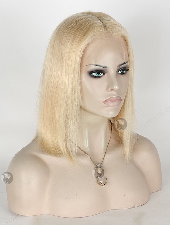 In Stock Indian Remy Hair 12" BOB Straight 613# Color Lace Front Wig SLF-01291-1097
